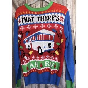 National Lampoons Christmas Vacation Sweater Griswold S/M "That There's An RV"